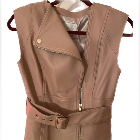 NWT MISHA COLLECTION Loren Leather Mini Dress, Size Aus 8 (US 4) - Picture 3 of 12